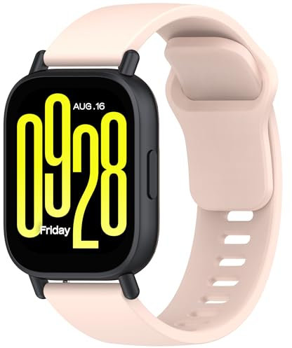 Wownadu Cinturino Compatibile per Xiaomi Redmi Watch 5 Active Cinturino/Redmi Watch 5 Lite Bracciale, 22mm Sostitutivo Sport Silicone Cinturini Rosa