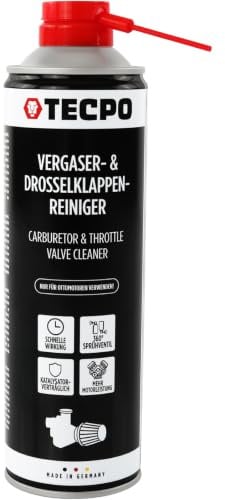 TECPO Vergaser- und Drosselklappenreiniger 500ml Lösemittel AGR Ventil Reiniger Carburetor Cleaner Einspritzdüsen Düsenreiniger Ansaugreiniger