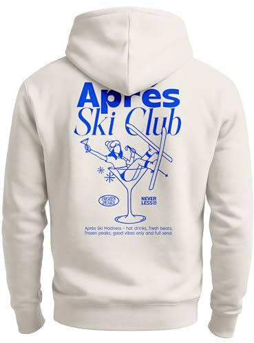 Neverless® Herren Hoodie Backprint Après Ski Club Rückenaufdruck Kapuzen-Pullover Männer Fashion Streetstyle