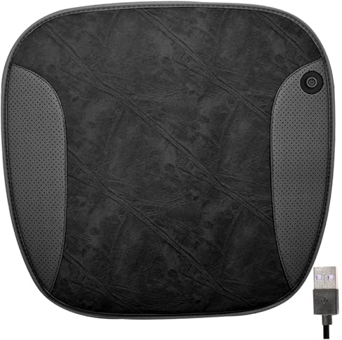 Calentador de asiento de coche USB de felpa de calentamiento rápido, cojín de asiento con calefacción de 2 velocidades para coche, interruptor a prueba de agua, no se decolora