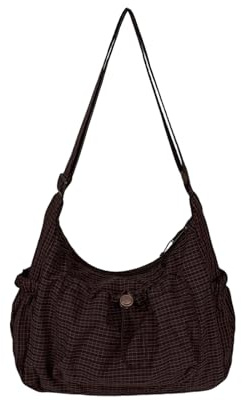 Ceriselle Umhängetasche Damen, Crossbody Bag & Slouchy Hobo Tasche, Braune Mondtasche für Damen, Trendige Messenger Bag für den Alltag im Herbst