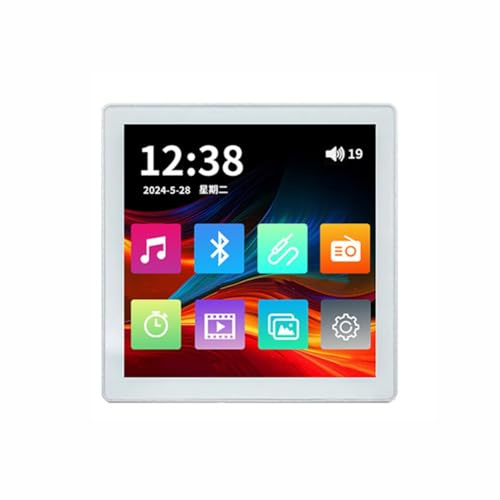 Jnchdghwa Pannello Musicale 86 Tipo Min Amplificatore da Parete 2x25W Suono Stereo Bluetooth Home Audio Touch Screen