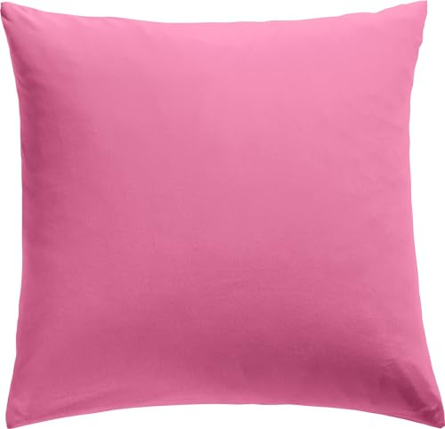 REDBEST Kissenbezug Single- Jersey San Francisco, rosa Größe 80x80 cm - weiche Qualität, bügelfrei, praktischer Reißverschluss, 100% Baumwolle