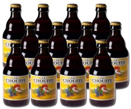 Lot de 12 bières belges Chouffe blonde 8° 33 cl