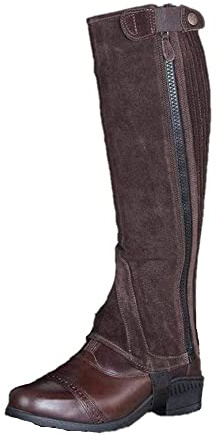 Shires Moretta Amara Suede Half Chaps in Brown - Adult X-Large, Brown