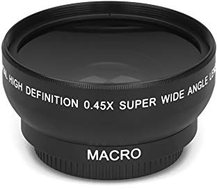 0.45x - 43mm HD Echtglas Marken Optik Weitwinkel Makro Vorsatz Linse Objektiv
