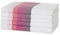 Sticky Toffee 100% Cotton Tea Towel - Multicoloured Red Herringbone Stripe Pattern, Pack of 5 | Kitchen Towel Set | Absorbent, Strong, Quick Dry | Home & Bathroom Accessories
