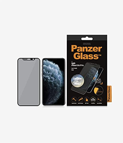 PanzerGlass Schutzglas Privacy mit CamSlider für iPhone 5.8 Zoll (2019), Black, P2667, Schwarz, iPhone 11 Pro/Xs/X