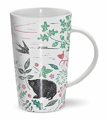 Otter House RSPB, Natures Print Hedgehog Riverbank Latte Mug