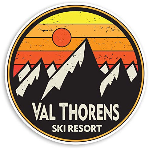 2 x 10 cm Val Thorens Ski Resort Vinyl Aufkleber – Frankreich Gepäckaufkleber #31386 (10 cm breit)