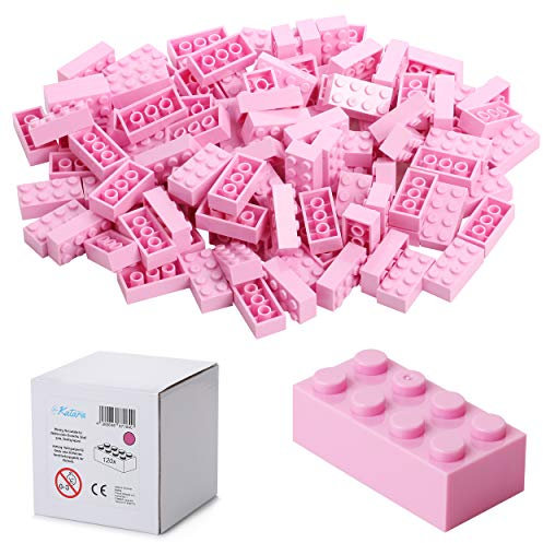 120 Bausteine 4x2, Kompatibel Zu Allen Anderen Herstellern, In Vielen Farben Erhältlich - Rosa/Pink
