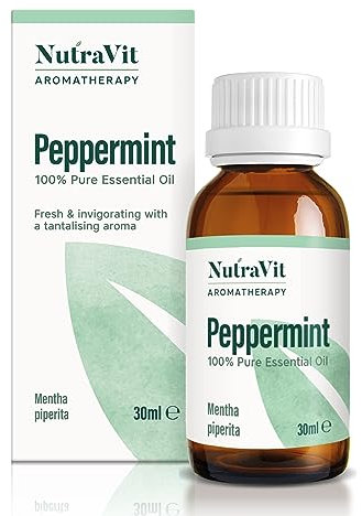 NutraVit - Peppermint Oil (Mentha piperita) | 100% Pure Peppermint Essential Oil - 30ml - Therapeutic Grade Aromatherapy Oil - Diffusers, Humidifiers, Hair Growth & Massage