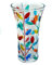 Millefiori Vase en verre de Murano fait main Multicolore 21 cm de haut