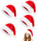 Weihnachtsmütze, 4 Stück Nikolausmütze Plüsch, Weihnachtsmützen Erwachsene, Weihnachtsmann mütze, Wintermütze Weihnachts Mütze, Christmas Rote Santa Hat für Weihnachten Neujahrs Geschenk Deko