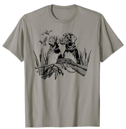 Deutsch Drahthaar Jagdhund Jäger Hund Hundekopf Bart Retro T-Shirt