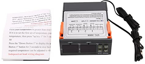 Plouluyt Stc-3008 110-220V Controlador De Temperatura De Termostato Digital para Incubadora Termostato Higrómetro Deshumidificador Humidistato