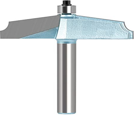 DOUZLE 1pcs Table Edge Router Bit, 12mm 12.7mm Shank Convex Arc Side Plate Knife Door Plate Knife Inverted R Line Knife Spline Cutter (Size : 12.7mm Shank)