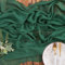 AOKSUNOVA Musselin Tischläufer Dekostoff Gaze Tischläufer Käsetuch Hochzeit Dunkelgrün 3m x 80cm