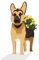 strolfay Dog Flower Planter Gifts for Women,Cute PVC Dog Planters,Flower Pots Indoor Outdoor,Garden Planter for Birthday,Office,Pet Lovers 9.45 * 5.51 * 13.82in(German Shepherd)