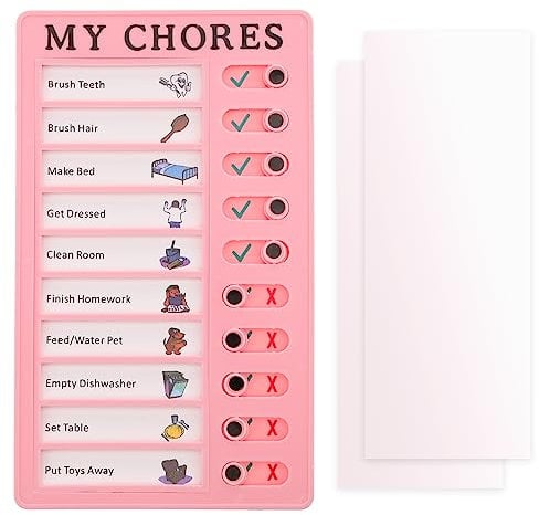 Ukerdo Rosa Zeit Manager Selbstdisziplin Haushalt Diagramm Zeitplan Liste Täglich Tragbar Abnehmbar