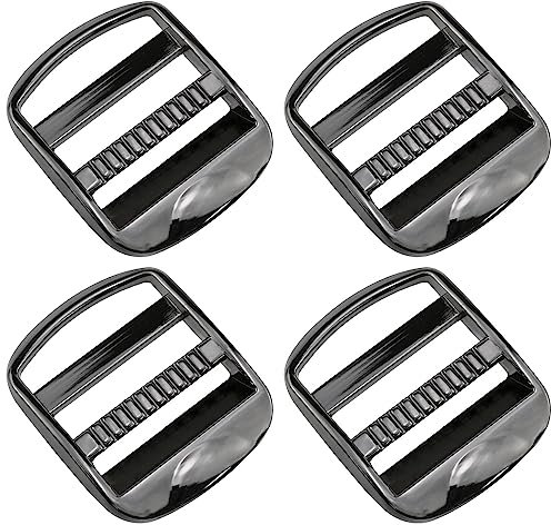 VAKTOK Metal Ladder Lock Buckle, Zinc Alloy, Black, 4pcs, Inner Length 25mm, for Backpacks, Luggage Straps, Handbag Straps etc.