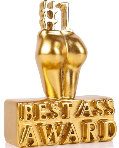 Best Ass Award Weibliche Körperfigur Skulptur Lustige Trophäe Harz Statue Butt Harz Statue Trophäe Lustige Home Office Desktop Dekoration für Streich Geschenk Freund Kollegen (Ass) Erste NO.1 Trophäe