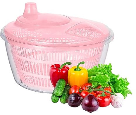 ensalada | Secador ensalada con tapa y accionamiento manivela | Ensaladera para lavar y secar lechuga | Ensaladera Y colador para ensalada, verduras y frutas
