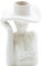 Keramik Vase als Elegante Lady in weiß, Größe B/H: ca. 9 x 17cm