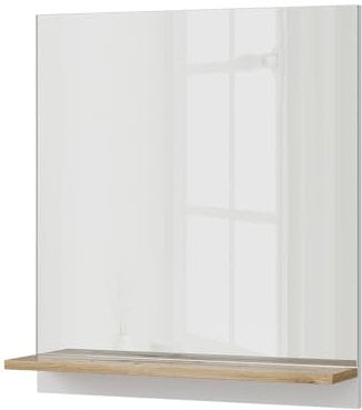 Vicco Armoire de Toilette Marelle, Blanc/Chêne Artisan, 60 x 67 cm avec étagère
