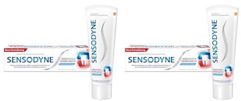Sensodyne Sensitivität & Zahnfleisch Zahncreme, 75ml, Zahnpasta für verbesserte Zahnfleischgesundheit und Reduktion der Schmerzempfindlichkeit (Packung mit 2)