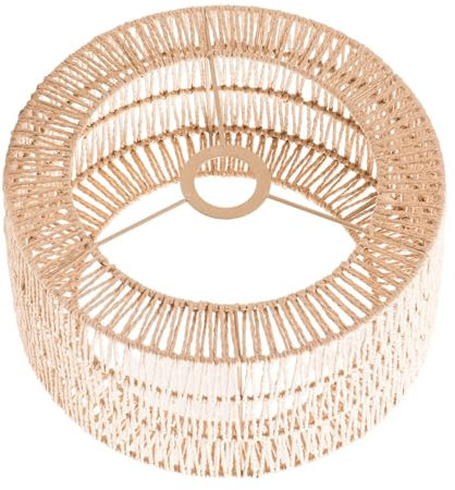 perfk Abat-Jour Suspendu en Corde de Papier, Abat-Jour tissé Rustique Boho, Abat-Jour tissé à la Main pour Salon de thé de Ferme, Grand