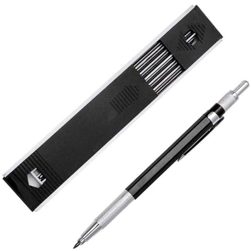 Luxylei Porte-Mine en Métal 2,0 Mm, Porte-Mine Mécanique, Crayon D' avec 1 Étui, Recharges De Mines pour Dessin, Croquis