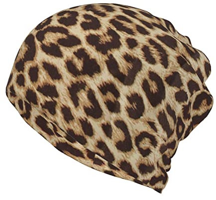 Beanie-Mütze für Erwachsene, Orange, Tiger, Leopardenmuster, Kopfbedeckung, Beanie, Mütze, Stretch, rutschfest, Bandanas, Schlaf-Turbane, Leopardenmuster, Einheitsgr��e