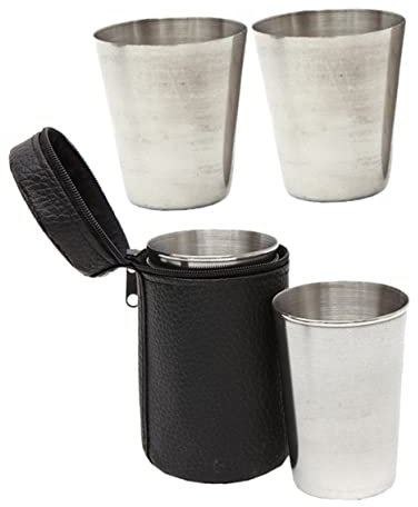 MAGICLULU Outdoor Adventure Essential Multi-Functional Stainless Steel Wine Cups Compact for Travel Sturdy for Camping