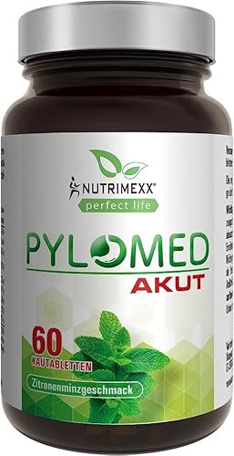 NUTRIMEXX Pylomed Akut Kautabletten - 60 Stück gegen Helicobacter pylori Lactobacillus
