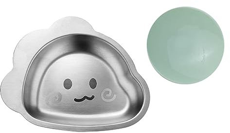 SELiLe Edelstahl-Material Kinderteller Kantinen Abendessen Tabletts Kinder Lebensmittel Teller Cartoon Tierform für Erwachsene Kinder Edelstahl Kinderteller
