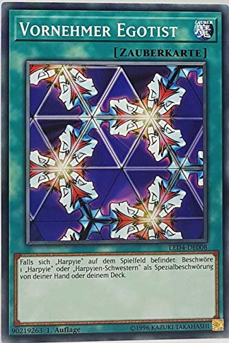 Vornehmer Egotist Common LED4-DE008 - Legendary Duelists Sisters of The Rose - mit GamersHeaven Cardboard Guard