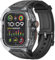 Delidigi Rugged Durchsichtige Schutzhülle mit TPU Armband Kompatibel mit Apple Watch Ultra 2/Ultra 1 49mm Ersatzarmband für Männer Frauen Schwarz
