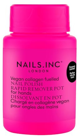 Nails.INC Vegan Collagen Fuelled Nail Polish Remover Pot, Rapid Remover Pot for Hands