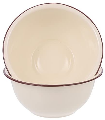 Alipis Cuenco Esmaltado De 2 Uds Ensaladera Esmaltada Utensilios De Cocina Esmaltados Cuenco Para Amasar Cuenco Esmaltado Cuenco De Sopa Esmaltado Lavabo Esmaltado Vintage Cuenco