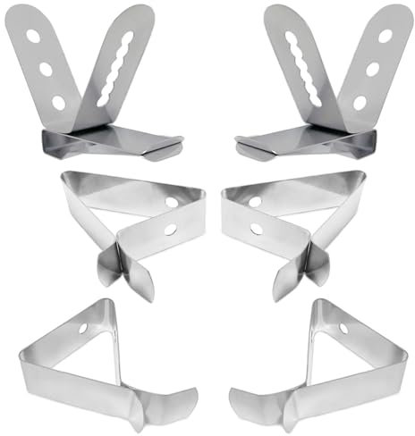 6 Stück Thermometer Temperaturfühler Clip Halter,Thermometer Grill Bratenthermometer Klammern,Fleischthermometer,Grillthermometer Halter für Raucher,Ofen,BBQ,Grill Temperatur Monitor,Silber