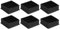 QUARKZMAN 6Pcs Embouts de Pieds de Chaise Carrés en PVC, 80mm x 80mm OD, Noirs, pour Protéger Les Pieds de Meubles de Table, Les Couvercles de Pieds de Chaise, Les Protecteurs de Sol