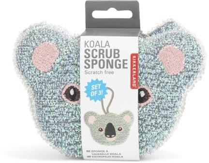 lustige schöner Geschirrschwamm 5 Motive, Küchen Schwamm für Topf Teller Pfannen, Küchenschwamm, Koala, Faultier, Katze, Regenbogen, Kasette (Koala)
