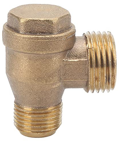 Valvola di Ritegno a 2 Vie Valvola di Non Ritorno Filettata per Compressore d'aria in Ottone Raccordi 1/2x3/8 Accessori Professionali
