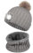 LED Mütze mit Licht Herren, Wiederaufladbare USB Herren Strickmütze mit 4 LED Licht, LED Beanie Beleuchtete Wintermütze, Warme Stirnlampe Mütze für Joggen, Wandern, Laufen, Radfahren - Dunkelgrau