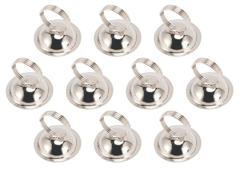 10 Stück Tischnummern Halter, Edelstahl Tischkartenhalter Drahtbildständer Namensmenü Clips für Hochzeitsempfang, Party, Geburtstag (Silber)
