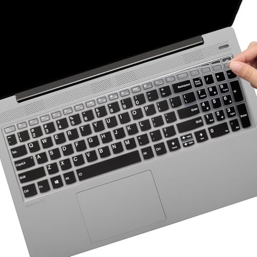 Keyboard Cover for 2024 2023 Lenovo V15 G5 G4 G3 G2 15.6/ V17 Gen 4, IdeaPad 1/IdeaPad 1i 15.6, IdeaPad 5 Slim/IdeaPad 5i Slim 16, New Lenovo IdeaPad 1 15IGL7 15ADA07 15IAU7 15ALC7 15IJL71-GBlack