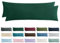 Aisbo Kissenbezug 40x145 2er Set - Seitenschläferkissen Bezug 40 x 145 Dunkelgrün mit Reißverschluss aus Mikrofaser Weich, ÖKO-TEX Kopfkissenbezug 145x40 für Seitenschläfer Kissen