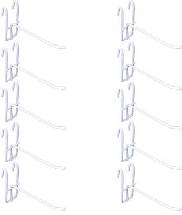 Csnbfiop 10 Stück Metallgitter Panel Aufhänger Wiederverwendbare Supermarkt Display Panel Regalhaken Stilvolles Zubehör Präsentationszubehör
