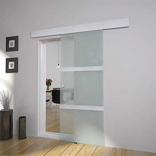Puerta corredera de cristal y aluminio 178 cm plateado,jiangboyue-60266